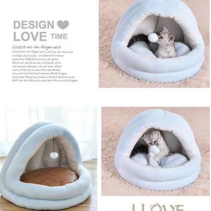 Pet Nest Cat Nest Tent With Detachable Mat Soft..