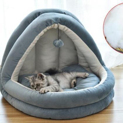 Pet Nest Cat Nest Tent With Detachable Mat Soft..