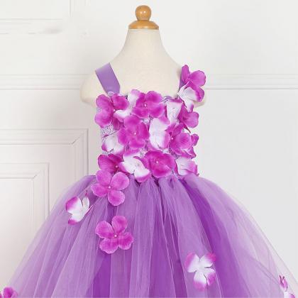 Princess Lavender Girls Costume Dress With Hand..