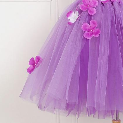 Princess Lavender Girls Costume Dress With Hand..