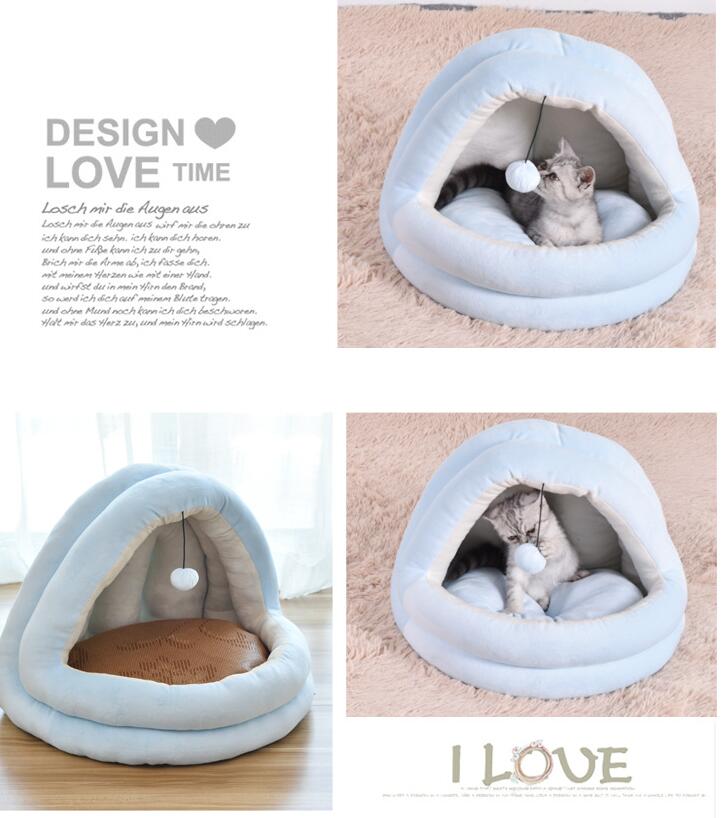 Pet Nest Cat Nest Tent With Detachable Mat Soft And Comfortable Cat Bed Cat House，mongolian Yurt Pet Nest（ L-44*38*38cm ）